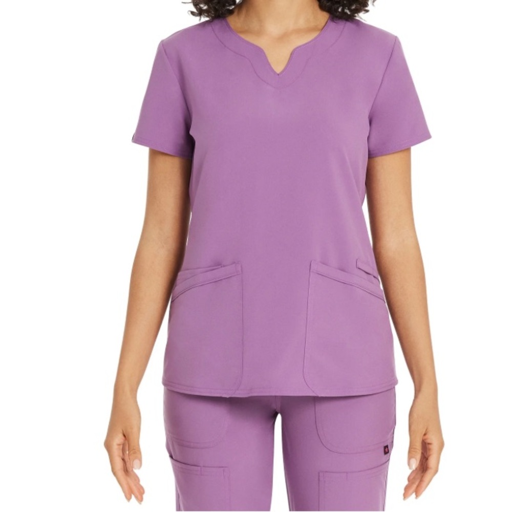Women’s V-Neck Fashion Grape Uniform Top 3X